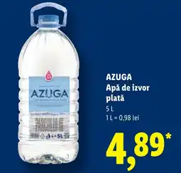 Lidl Azuga apă de izvor plată Ofertă