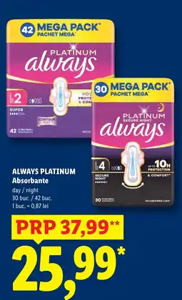 Lidl Always Platinum Absorbante Ofertă