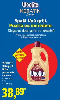 Lidl Woolite Detergent lichid pentru rufe colorate Ofertă