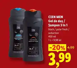 Lidl Cien Men Gel de duș / Șampon 3 în 1 Ofertă