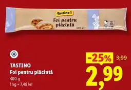 Lidl Tastino Foi pentru plăcintă Ofertă