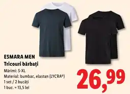 Lidl Esmara men tricouri bărbați Ofertă