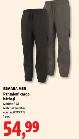 Lidl Esmara men pantaloni cargo, bărbați Ofertă