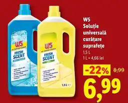 Lidl W5 soluție universală curățare suprafețe Ofertă