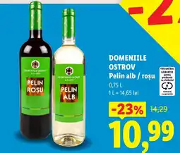Lidl Domeniile Ostrov Pelin alb / roșu Ofertă