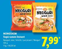 Lidl Nongshim supă ramen instant Ofertă