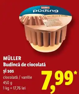 Lidl Müller Budincă de ciocolată și sos Ofertă