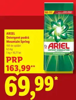 Lidl Ariel detergent pudră mountain spring Ofertă