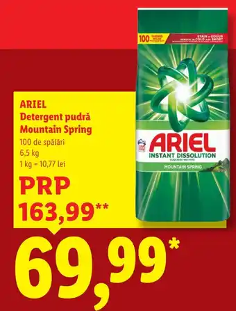 Ariel detergent pudră mountain spring