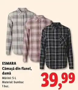 Lidl Esmara cămașă din flanel, damă Ofertă