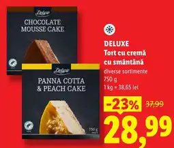 Lidl Deluxe tort cu cremă cu smântână Ofertă