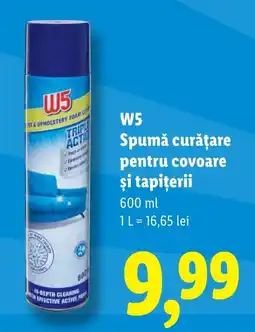 Lidl W5 spumă curățare pentru covoare și tapițerii Ofertă