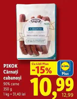 Lidl Pikok cârnaÅ£i cabanoÅ£i Ofertă