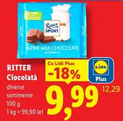 Lidl Ritter ciocolată Ofertă