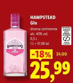 Lidl Hampstead gin Ofertă