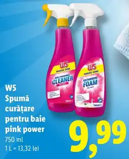 Lidl W5 spumă curățare pentru baie pink power Ofertă