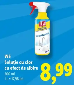 Lidl W5 soluție cu clor cu efect de albire Ofertă