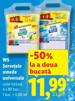 Lidl W5 șervețele umede universale Ofertă