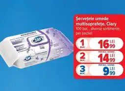 Carrefour Şervețele umede multisuprafețe, Clary Ofertă