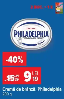 Carrefour Philadelphia cremă de brânză Ofertă
