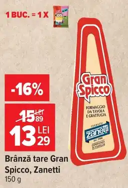 Carrefour Brânză tare Gran Spicco Ofertă