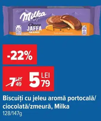 Milka biscuiti cu jeleu aromă portocală/cioccolată/zmeură