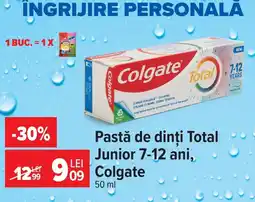 Carrefour Market Colgate pastă de dinți Total Junior Ofertă
