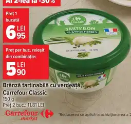 Carrefour Market Carrefour Classic Brânză tartinabilă cu verdeață Ofertă