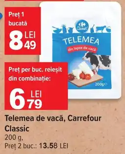 Carrefour Carrefour Classic Telemea de vacă Ofertă