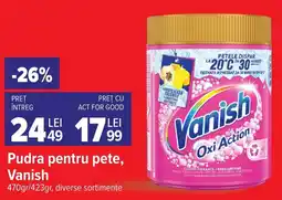 Carrefour Vanish pudra pentru pete Ofertă