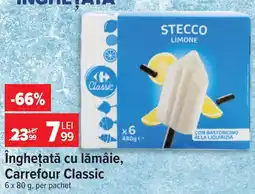 Carrefour Inghețată cu lămâie Carrefour Classic Ofertă