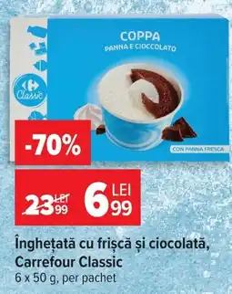 Carrefour Carrefour Classic înghețată cu frișcă și ciocolată Ofertă