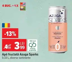 Carrefour Market Apă fructată Azuga Sparks Ofertă