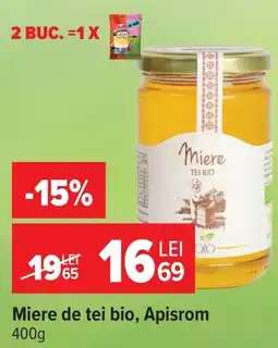 Carrefour Apisrom miere de tei bio Ofertă