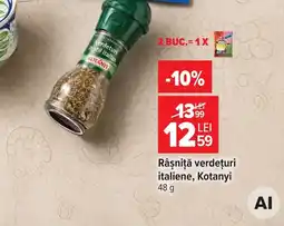 Carrefour Market Kotanyi rășniță verdețuri italiene Ofertă