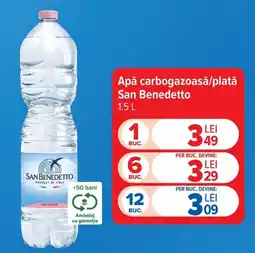 Carrefour Apă carbogazoasă plată San Benedetto Ofertă