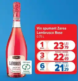 Carrefour Zarea vin spumant lambrusco rose Ofertă