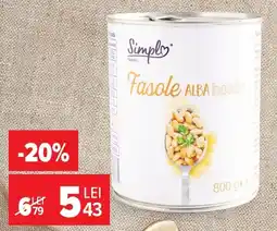 Carrefour Market Simplu fasole albă boabe Ofertă
