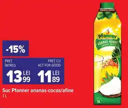 Carrefour Suc Pfanner ananas-cocos Ofertă
