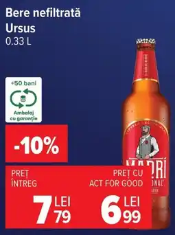 Carrefour Bere nefiltrată Ursus Ofertă