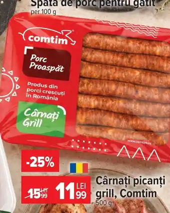 Carrefour Market Comtim cárnați picanți grill Ofertă