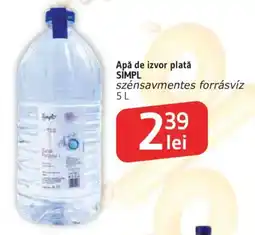 Supeco Simpl apă de izvor plată Ofertă