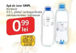 Supeco Simpl apă de izvor Ofertă