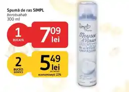 Supeco Simpl Spumă de ras Ofertă