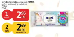 Supeco Nemdil servetele umede pentru copii Ofertă