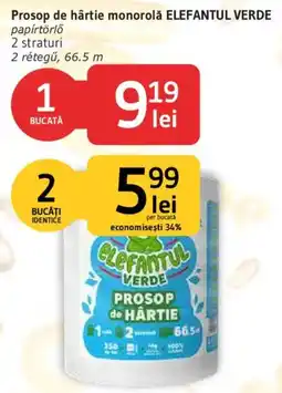 Supeco Elefantul Verde prosop de hârtie Ofertă