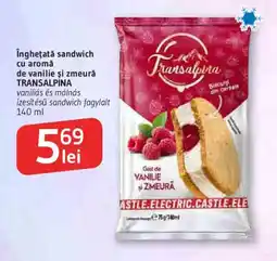 Supeco Transalpina înghețată sandwich cu aromă de vanilie și zmeură Ofertă