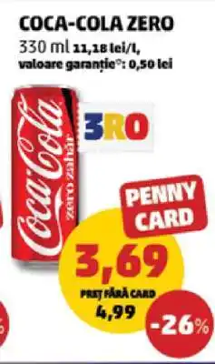 Penny Coca-Cola zero Ofertă