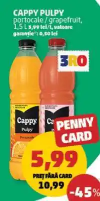 Penny Cappy Pulpy portocale / grapefruit Ofertă