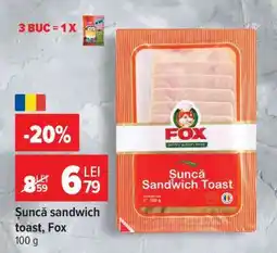 Carrefour Șuncă sandwich toast, Fox Ofertă